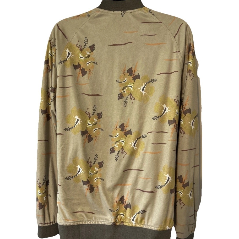 ZARA MAN Earth Tone Floral Bomber Flight Type Light Coat Jacket Size M Medium - Picture 5 of 8